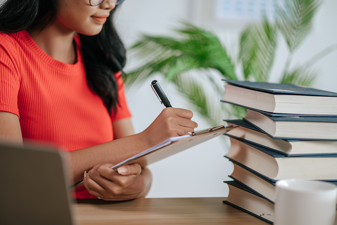 Woman, assessing export readiness with export assistance